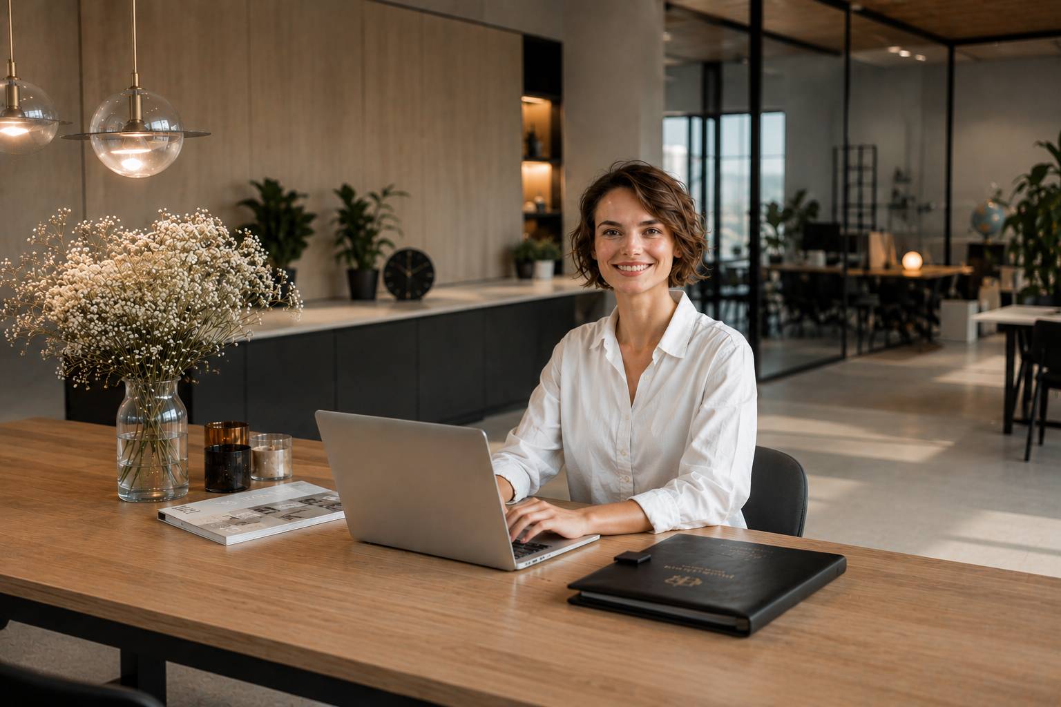 a Business Center Netherlands (BCN) employee who is setting up the catering at the canteen.
