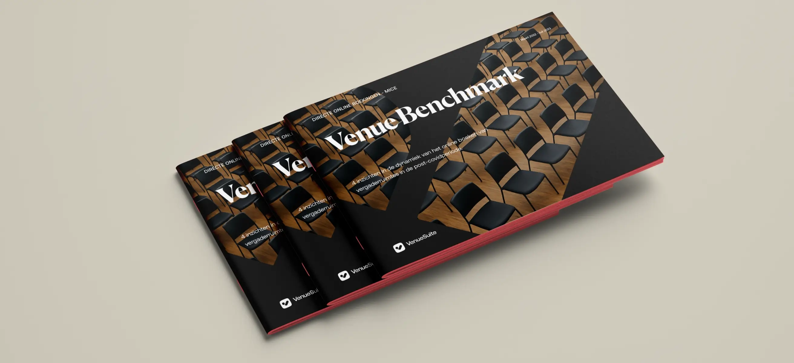 Foto van de cover van een VenueSuite Benchmark rapport.